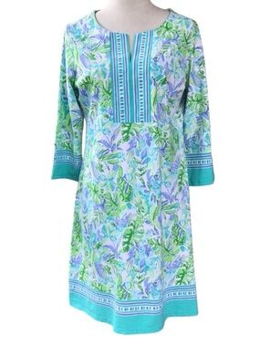 Barbara Erickson Polo Dress Foliage Print NEW